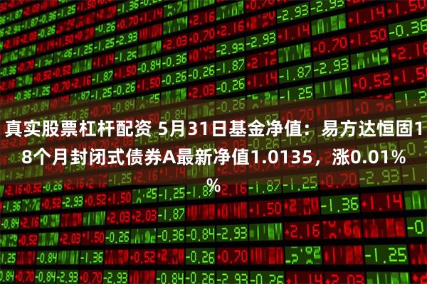 真实股票杠杆配资 5月31日基金净值：易方达恒固18个月封闭式债券A最新净值1.0135，涨0.01%